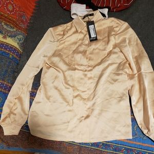 Satin tan blouse